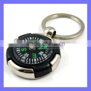 Metal Keychain Compass Luggage Portable thumbnail-1
