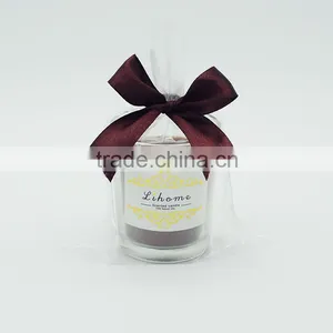 Wholesale Candle Glass Jar , Glass Candle Holder With Color Ribbon thumbnail-1