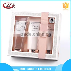 BBC Lady Gift Sets Suit 013 Lovely Pink 3 Pcs Body Care Paper Box Bath Gift Sets for Women thumbnail-1