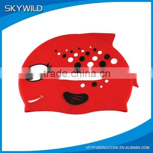 High Quality Kids Soft Swim Caps / Silicone Cute Swim Cap thumbnail-6