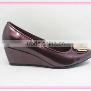 Wholesale Big Buckle Platform Wedge Heel Women Shoes thumbnail-2