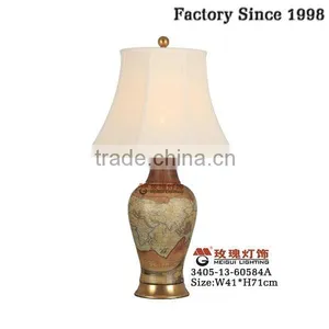 Traditional Ceramic Lamp in Coffee Colour thumbnail-2