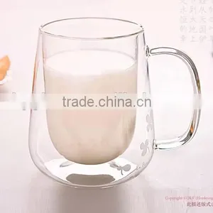 2016 Wholesale Promotion Cheap Borosilicate Visual Effected Double Wall Glass Coffee Cup thumbnail-6