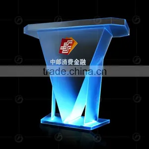 Strict Request Acrylic Scrub Glass Pulpit With Changeable Led Light thumbnail-4