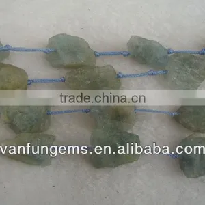 Factory Direct Wholesale Natural Rough Aquamarine Stone Beads For Jewelry Grade AAA thumbnail-1