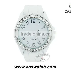 Silicone Band With Diamond Watch for Ladies thumbnail-1