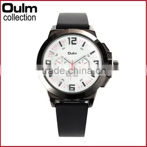 2015 Oulm Unisex Silicone Wrist Watch for Man and Women thumbnail-1