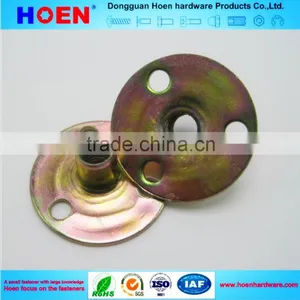 Hot Sale Carbon Steel Stainless Steel Furniture Round Base T-nut M8 thumbnail-1