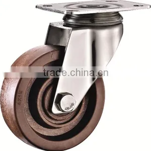 Stainless Steel Hollow Rivet Fork Medium Duty Casters thumbnail-3