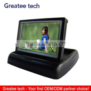 Factory Best Foldable 4.3 Inch Rearview Car LCD Monitor thumbnail-1