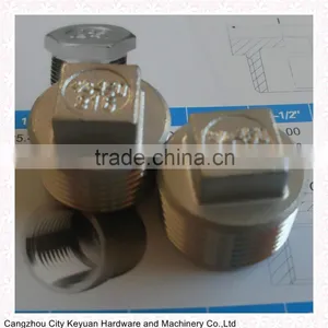 NPT 1" Stainless Steel Square Plug thumbnail-1