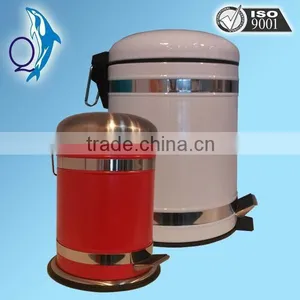 Stainless Steel Foot Pedal Dustbin Rubber Painted Household Dustbin With Pedal thumbnail-3