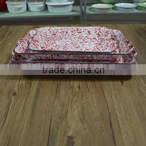 9092 Enamel Big Camping Baking Rectangle Tray thumbnail-4