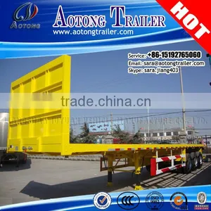 2016 Top Ranking 2-3Axles 20-40ft Trailer /Container Semi Truck Platform Trailer Chassis for Exporting thumbnail-1
