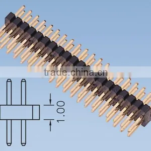 1.0mm Pitch Double Row Pin Header 180 Degree H=1.0 thumbnail-1