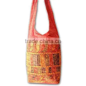 India Embroidered Shoulder Bag-With Tribal Indian Ethnic Patchwork Handbags at Wholesale Price thumbnail-1