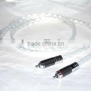 Audiocrast Hi-End Silver Plated RCA Interconnect Cable 1M thumbnail-1