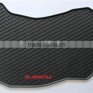 PVC Latex Foot Mat Car Floor Mats for Subaru Forester Complete Set (Black) thumbnail-3