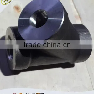 ASME B16.11 NPT Threaded Reducing 45 Degree Lateral Tee Pipe Fitting thumbnail-5