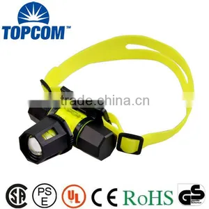 IP68 Rubber Waterproof Head Strap Headlamp T6 LED Diving Waterproof Headlamp thumbnail-1