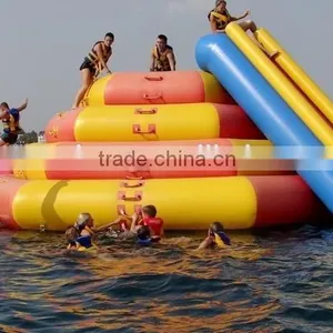 Hot Sale Cheap and Popular for Person Inflatable Floating Pyramid Water Games With Slide thumbnail-3