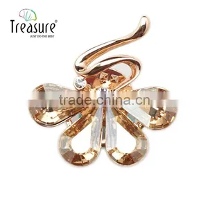 Gemstone Jewelry ga Color Flower Brooch Pin for Christmas Brooch Gift thumbnail-2