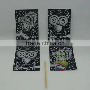 Black Front Multicolor Scratch-Art Paper Engraving Art/Engraving Card/Scrape Foil/foil Card MD11952 thumbnail-1