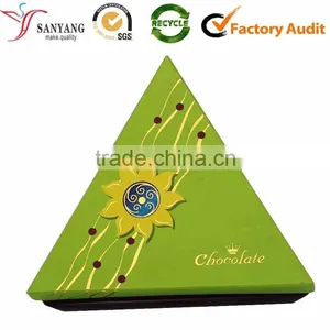 Creative Triangle Shape Biscuit Cookie Paper Gift Box Small Candy Packing Box With Lid thumbnail-1