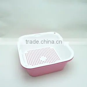 Vegetable Sieve/Fruit Basket/Plastic Basket/sifter/griddle/boult/screen/sieve/Dried Basin/sieve With Basin/Colander thumbnail-3