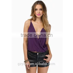 Inexpensive Plus Size Sexy Tank Top V Neck Chiffon Backless Vest for Women thumbnail-6