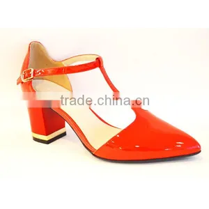 PU Bright Red Color Women Sex Sandals New Arrival T-strip Hot Party Wear Sandals thumbnail-2