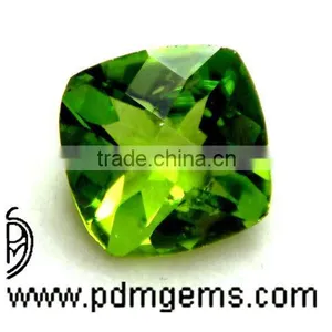 Peridot Cushion Checker Checkerboard Color Gemstone From Manufacturer thumbnail-1