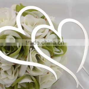 China Cheap Double Heart Cake Toppers for Party CT8 thumbnail-1