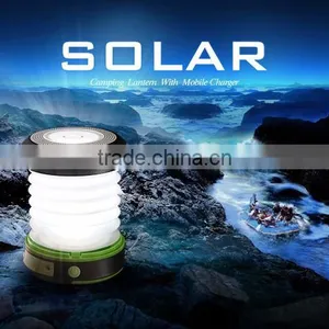 2016 Continuing Hot Handsome Appearance Portable Solar Powerd&USB Rechargeable Camping Lantern With Power Bank thumbnail-2