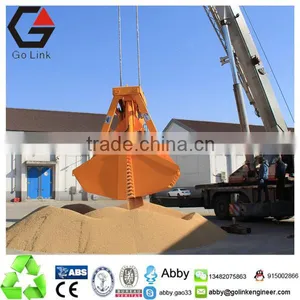 25T Single Rope Wireless Remote Control Clamshell Grab Bucket Leak-proof Grabs Grain Grapple for Deck Crane thumbnail-6