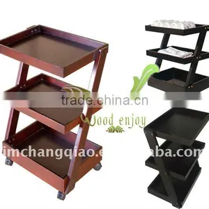 2016 Hot Sales OAK Trolley Cart ,Wooden Trolley Tray , Salon Trolley thumbnail-2