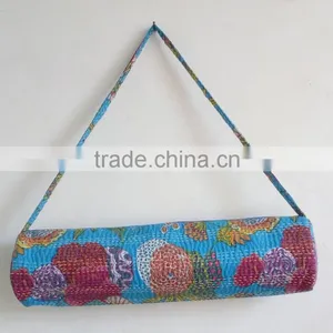 Traditional Yoga Bag Ethnic Yoga Mat Bag Hippie Cross Body Shoulder Bag Kantha Bag Unisex Bag Handmade Yoga Mat Bag thumbnail-2