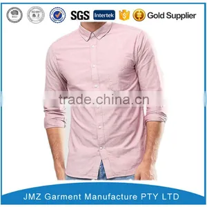 OEM Premium Oxford Shirt in Pink With Long Sleeves thumbnail-1