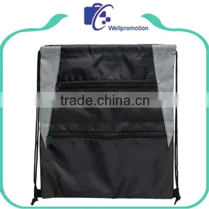 Custom Promotional Waterproof Polyester Mesh Drawstring Backpack thumbnail-4
