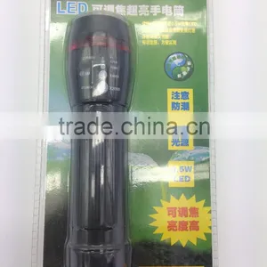0.5W Plastic Black Flashlight thumbnail-1