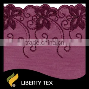 Hot Sale Elegant Dot Scroll Pattern Polyester Lace Mesh Fabric thumbnail-1