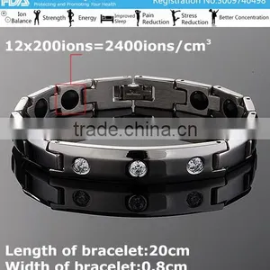 Noproblem D009 FDA Bio Scalar Energy Magnetic Germanium Health Stainless Steel Frendship Charm Bracelet thumbnail-4