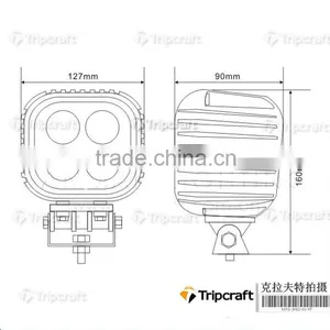 Big Discount! Square 40W 10-30V DC Led Driving Lights 3400lm on Sale thumbnail-2
