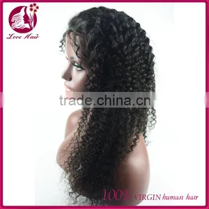 Unprocessed Elastic Band European Hair Glueless Full Lace Wig Great Lengths Hair Wigs Human Jerry Curl Hair Wigs thumbnail-1