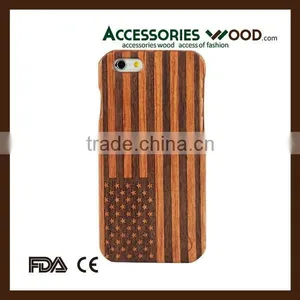 American Flag Engraving Wooden Cell Phone Case for Phone 6 thumbnail-1