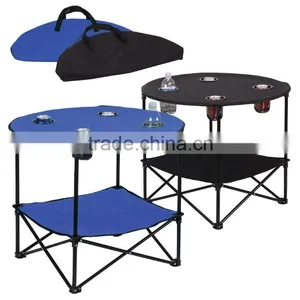 600D Yes Folded and Outdoor Table Specific Use Camping Round Fabric Folding Table thumbnail-2