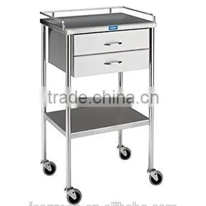 Stainless Steel Utility Table With Drawers and Wheels thumbnail-1