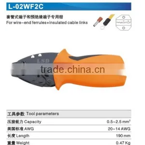 LSD Experience Production for 10yearsCE ROHS Good Qutails Pliers Wire-end Ferrules+insulated Cable L-02WF2C Hand Crimping Tools thumbnail-2