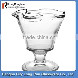 LongRun 300g New Design Special Shaped Ice Cream Glass Cup With High Quality thumbnail-1