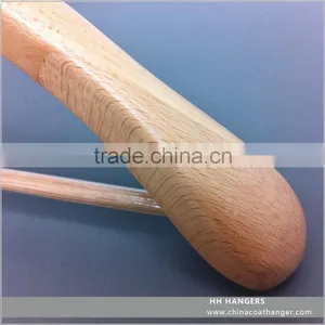 Basic Wooden Suit Hangers Come With a Non-slip PVC Insert to Prevent Pants From Creasing and Falling thumbnail-3